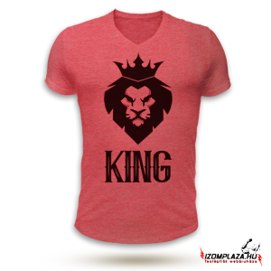 King V-nyakú póló (S, M, XXL méretben rendelhető)