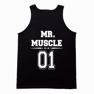Mr. Muscle fekete trikó 