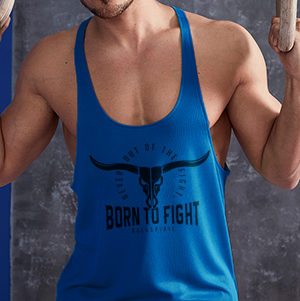 Born to fight - kék stringer trikó (S-es méretben rendelhető)