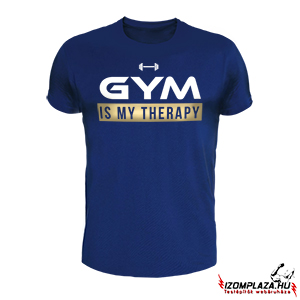 Gym is my therapy póló (kék)