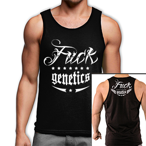 Fuck genetics dupla mintás trikó (fekete)