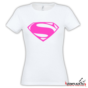Superwoman női póló - fehér (S, XXL méretben rendelhető)