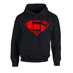 Superman fekete pulóver (XL méretben)