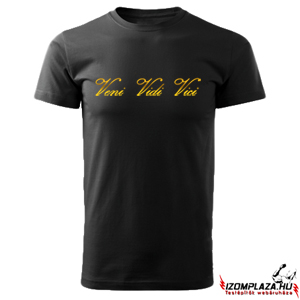 Veni Vidi Vici fekete póló (csak L-es méretben rendelhető)