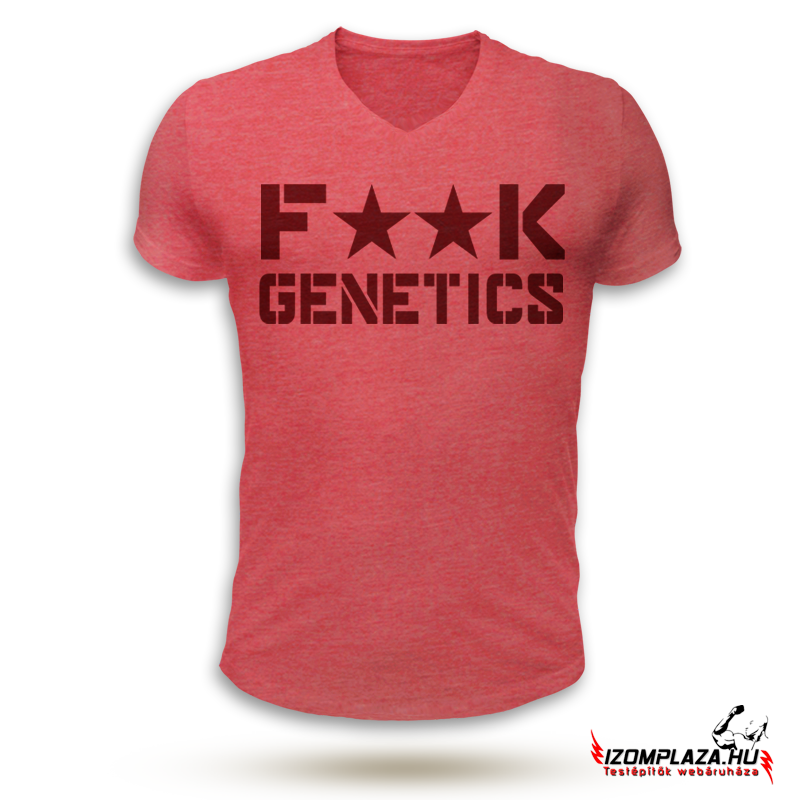 F**K genetics V-nyakú póló (piros)