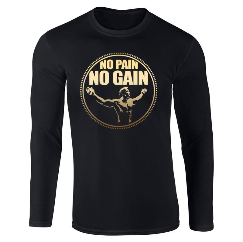 No pain no gain - hosszú ujjú felső (fekete)