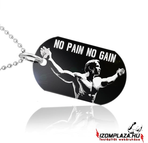 No pain no gain nyaklánc (dögcédula)