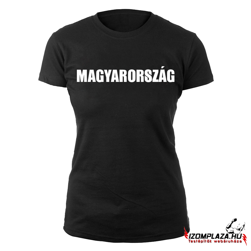 Magyarország női póló (fekete)