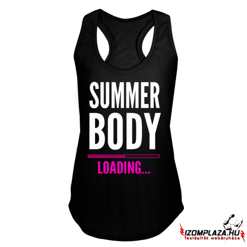 Summer body loading (fekete női trikó)