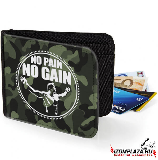 No pain No gain (Arnold) terepmintás pénztárca /kártyatartó, irattartó