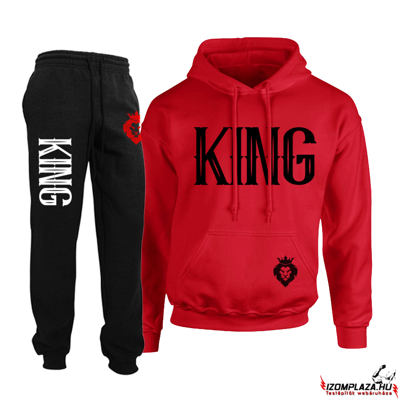 King melegítő szett piros-fekete 