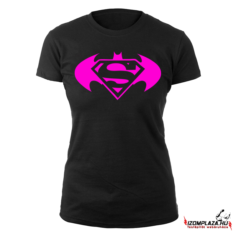 Superman vs. Batman - Női fekete póló 