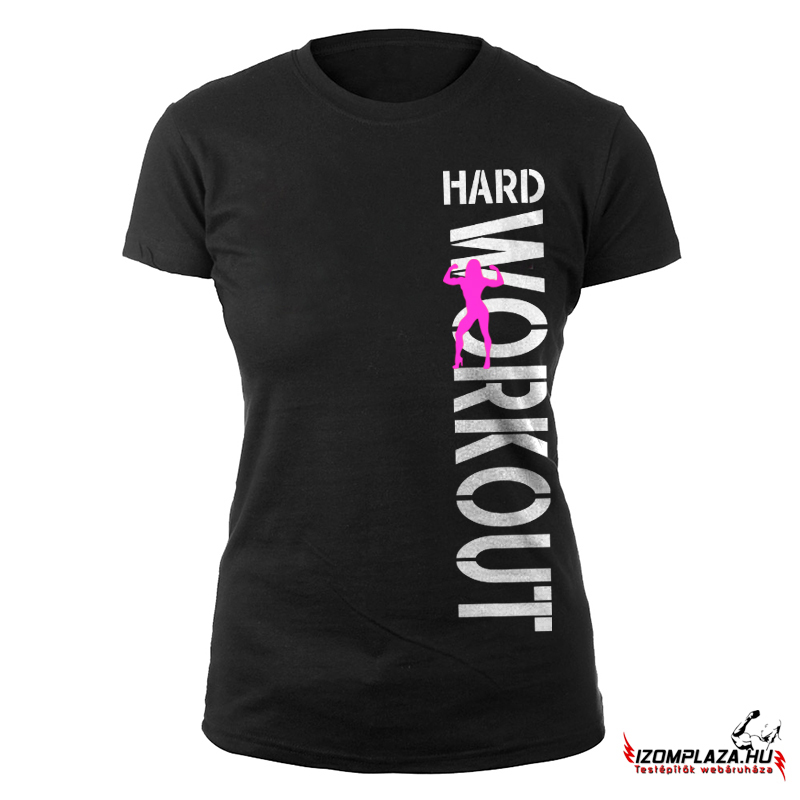 Hard Workout - Női fekete póló 