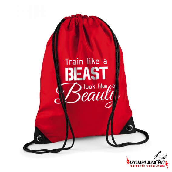 Train like a beast, look like a beauty - Gymbag/tornazsák (piros)