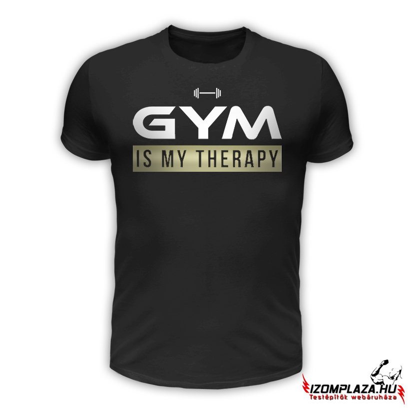 Gym is my therapy Póló (fekete)