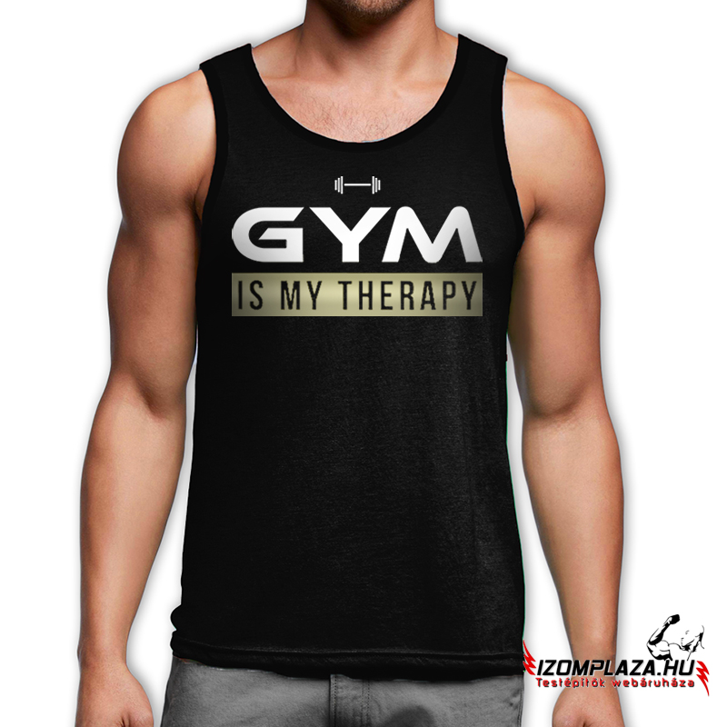 Gym is my therapy trikó (fekete)