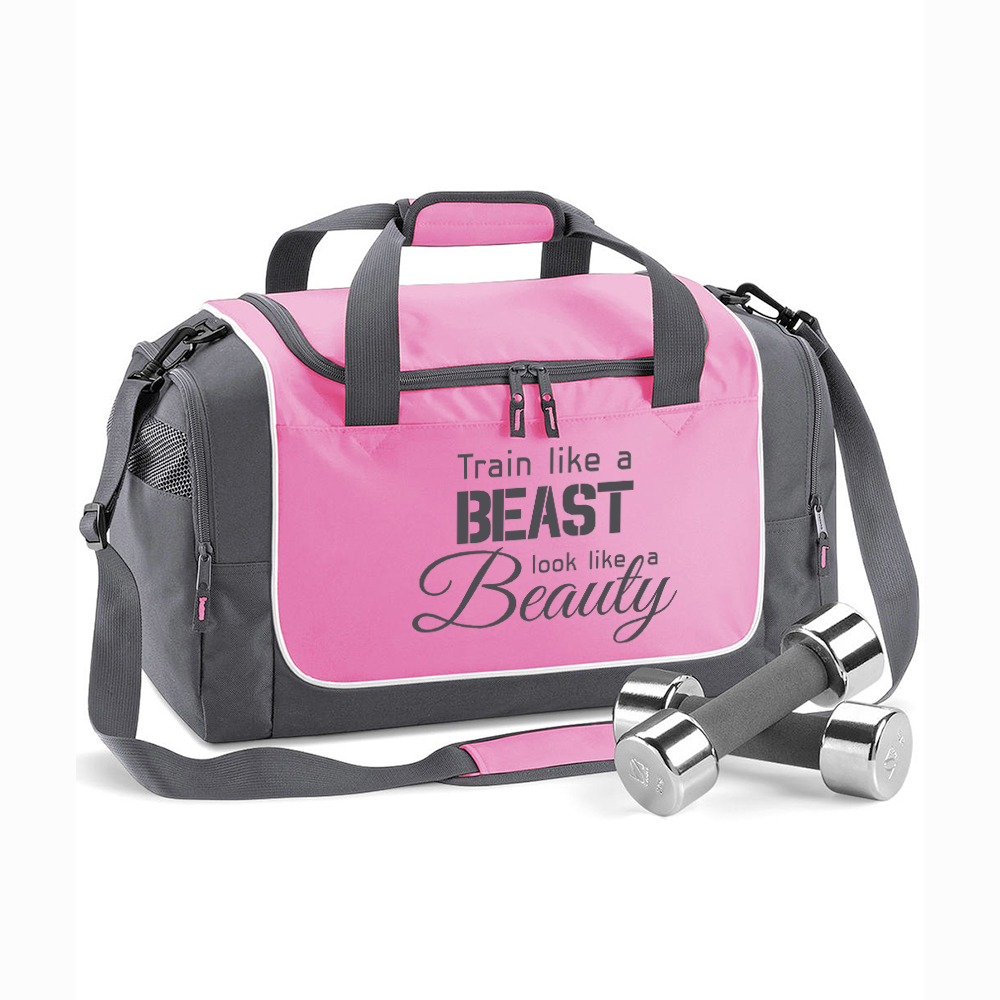 Train like a beast, look like a beauty edzőtáska (pink-grafit)