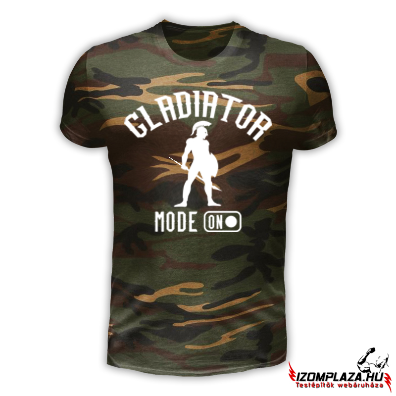 Gladiator mode on terepmintás póló 