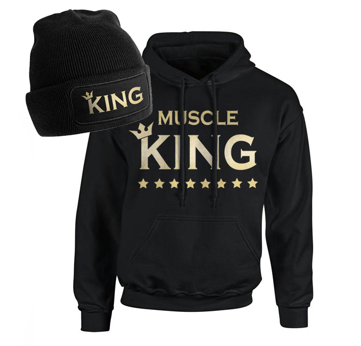 Muscle King pulóver + kötött sapka 