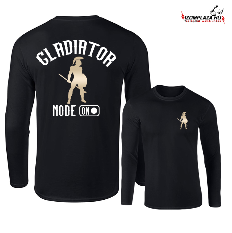 Gladiator mode on - hosszú ujjú felső (fekete)