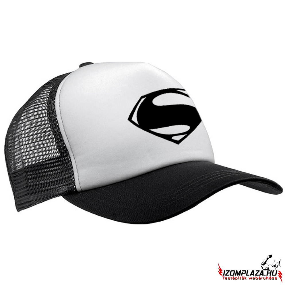 Superman baseball sapka (fekete-fehér)