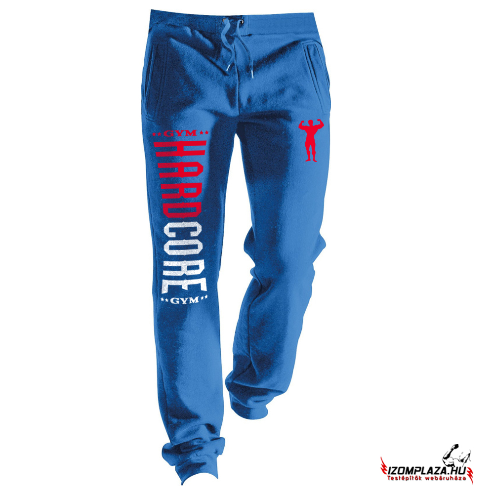 Hardcore Gym - Kék-piros melegítő nadrág prémium (S, M, 3XL méretben rendelhető)