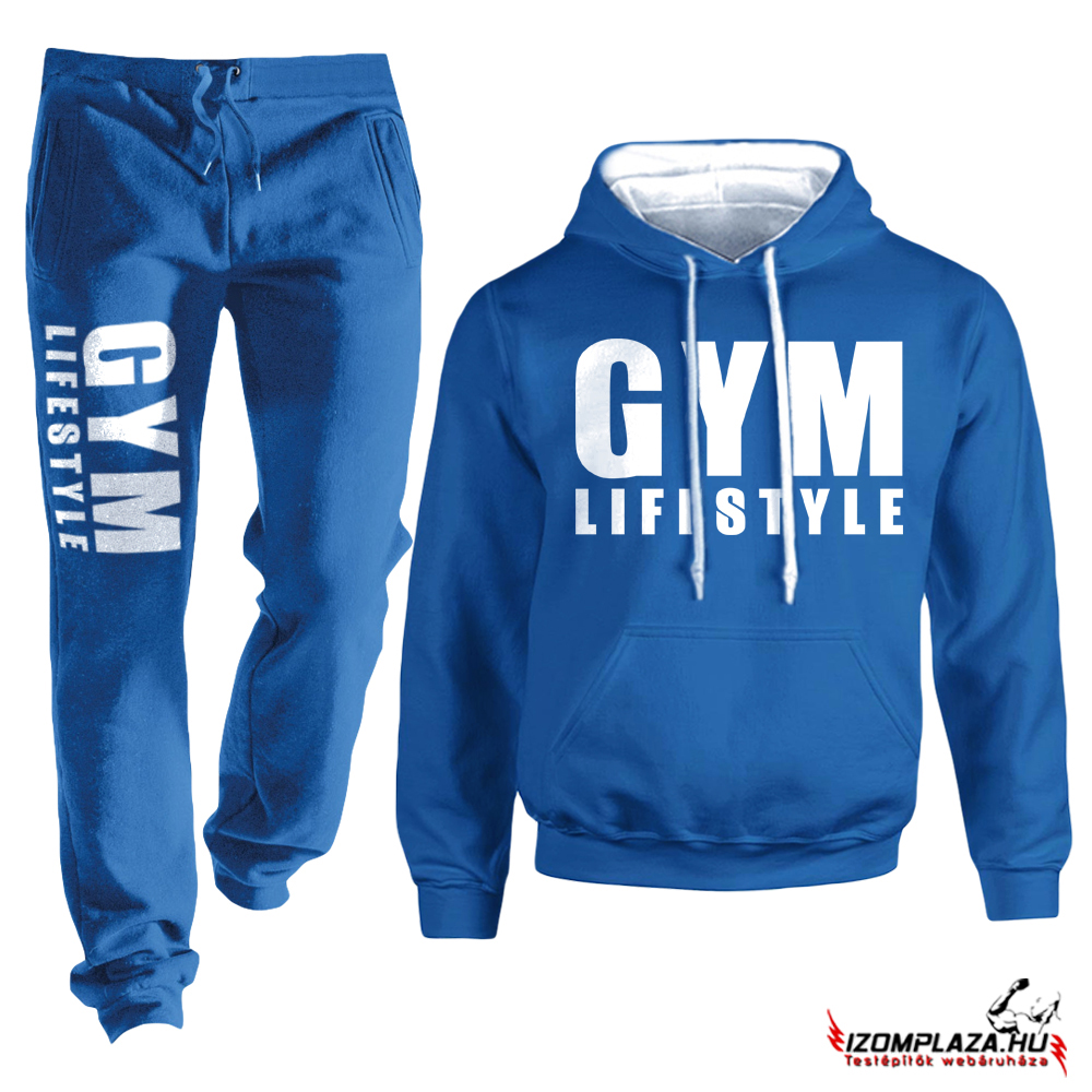 Gym Lifestyle kék melegítő szett-prémium(a nadrág L, XL méretben nem rendelhető)
