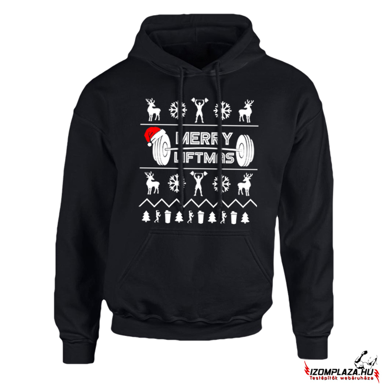 Merry Liftmas karácsonyi pulóver (fekete)