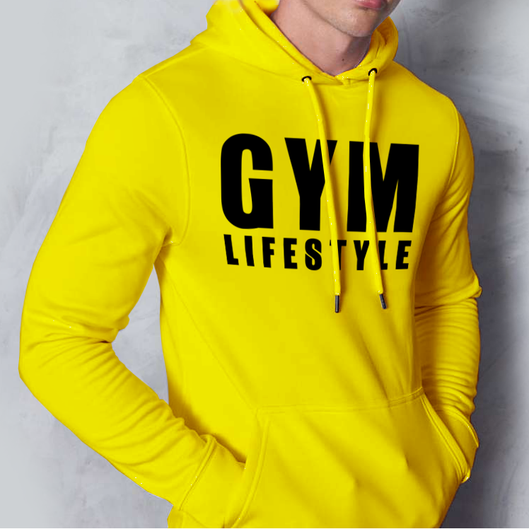 Gym lifestyle technikai pulóver -sárga (XXL méretben rendelhető)