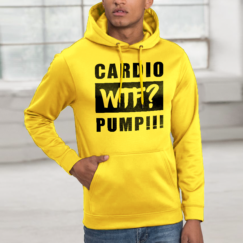 Cardio WTF? Pump!!! technikai pulóver -sárga (XXL méretben rendelhető)