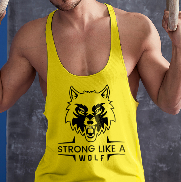 Strong like a wolf- Stringer trikó (L-es méretben nem rendelhető)