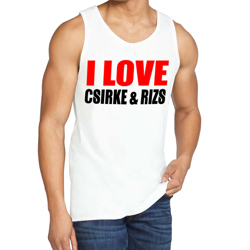 I love csirke & rizs trikó (fehér)