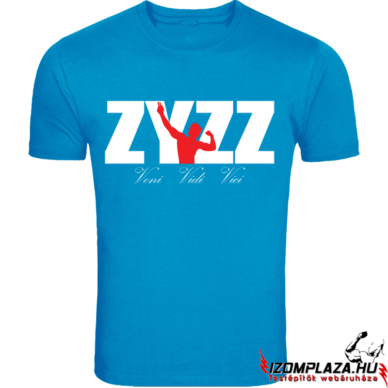 Zyzz - Veni Vidi Vici póló - kék (M, XL, 3XL méretben rendelhető)