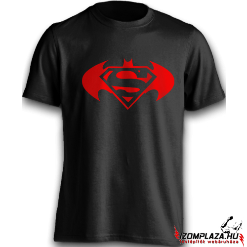 Superman vs. Batman póló (fekete-piros)