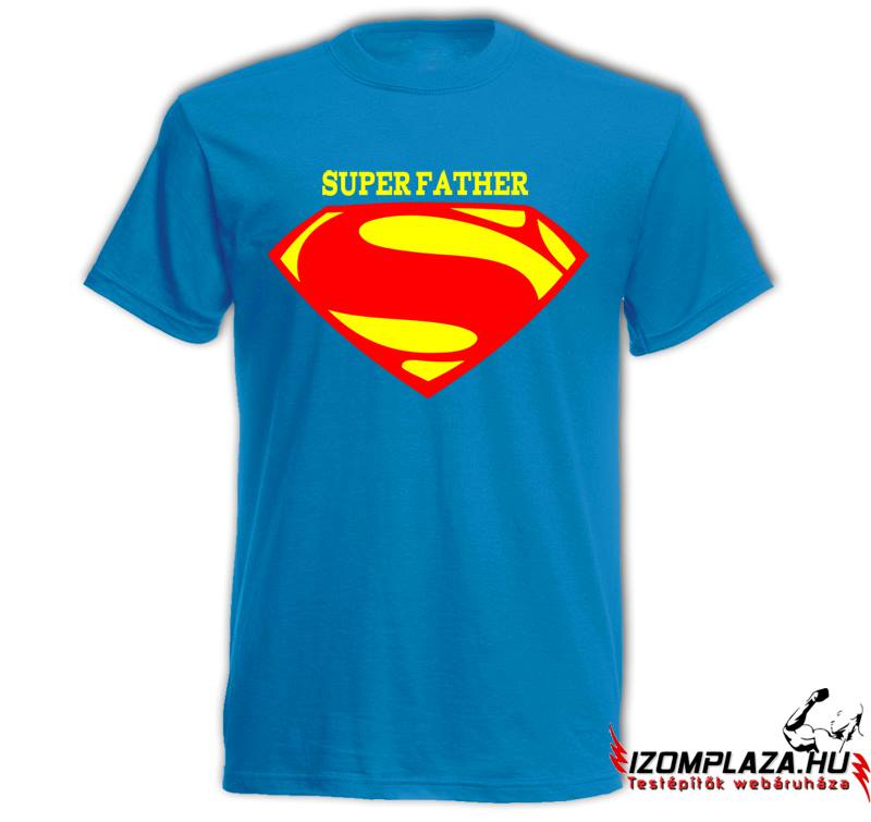 Super Father póló - kék (S, XXL méretben nem rendelhető)
