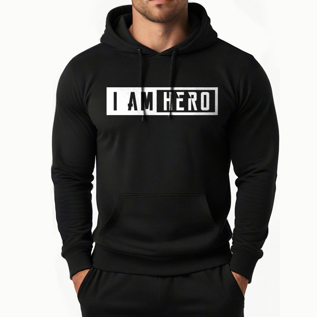 I am hero pulóver (fekete)