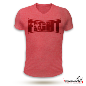 Fight V-nyakú póló (piros)