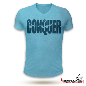 Conquer V-nyakú póló (kék)