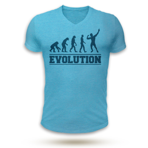 Zyzz evolution V-nyakú póló (kék)