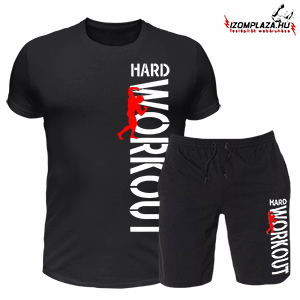 Hard workout fekete póló +rövidnadrág (megújult)
