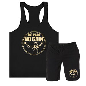 No pain No gain - gold (stringer trikó+rövidnadrág)