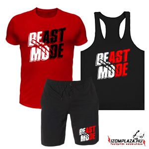 Beast mode szett: 1db póló+1 db trikó+1db rövidnadrág 