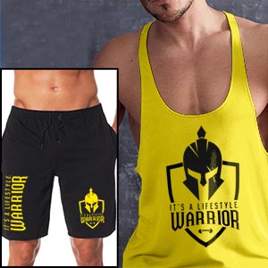 It's a lifestyle. Warrior - sárga stringer trikó + rövidnadrág 