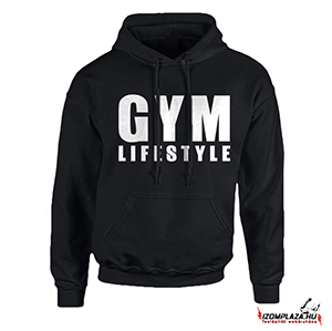 Gym lifestyle pulóver (fekete-piros)