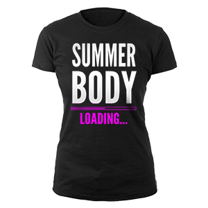 Summer body loading... női póló (fekete)