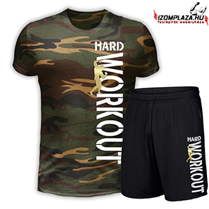Hard Workout terepmintás póló+rövidnadrág (a póló csak S-es méretben rendelhető)