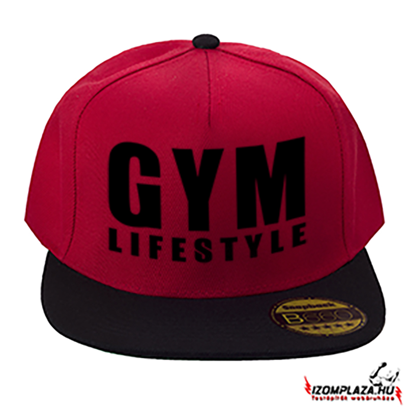 Gym lifestyle snapback (piros-fekete)