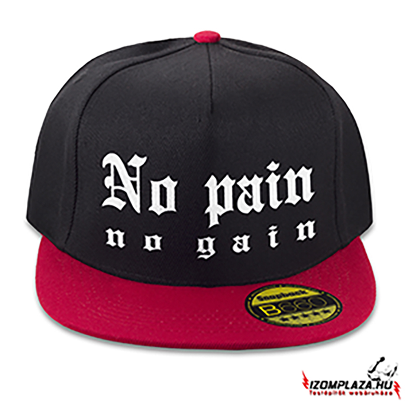 No pain no gain snapback (fekete-piros)