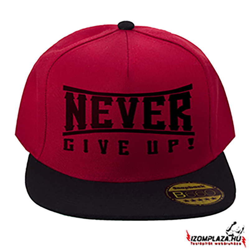 Never Give Up snapback (piros-fekete)