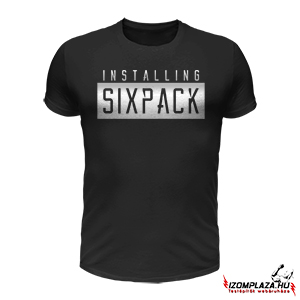 Installing sixpack póló (fekete-ezüst)